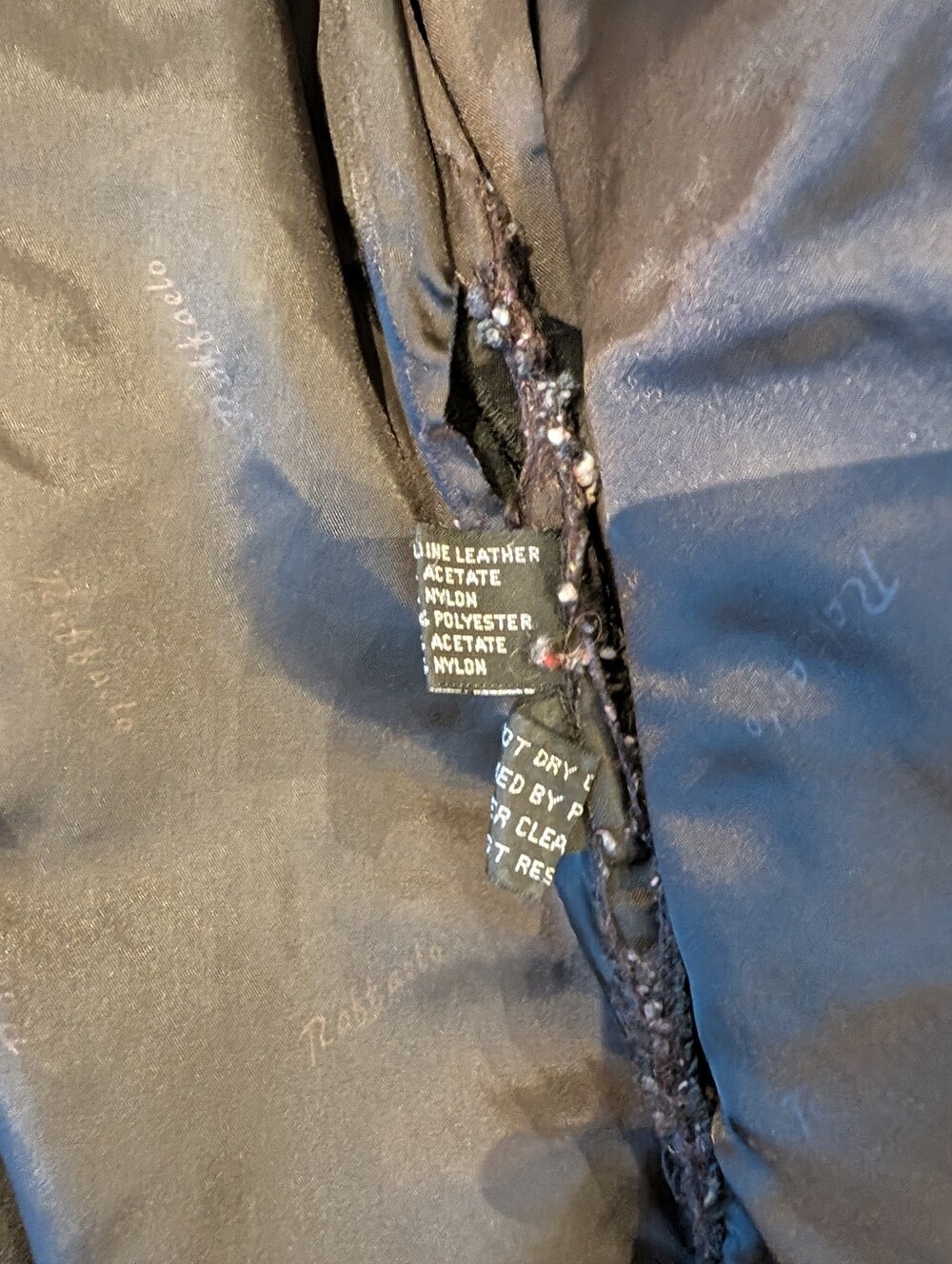 Vintage 90s Raffaelo Black Genuine Leather Belted Trench Coat Jacket M - Picture 9 of 14